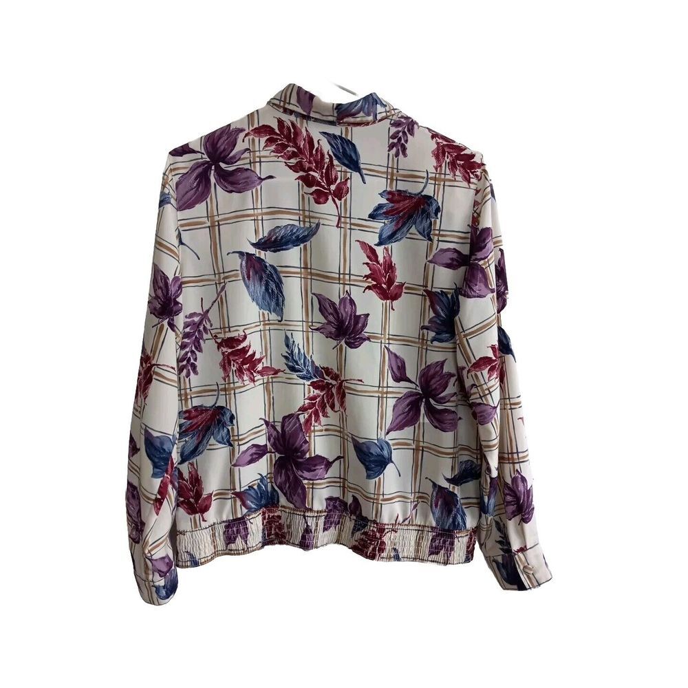 ALFRED DUNNER Women's 12P Floral/ Paisley‎ Long Sleeves Buttons Down Padd Blouse